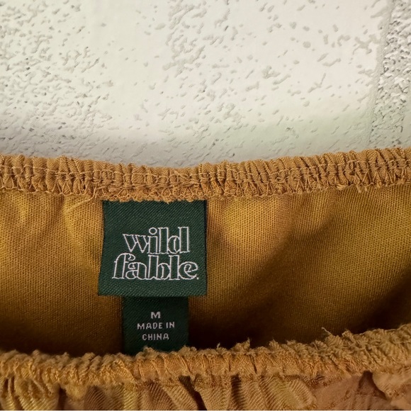 WILD FABLE Cognac Ruffle Tiered Skater Dress - Picture 5 of 11